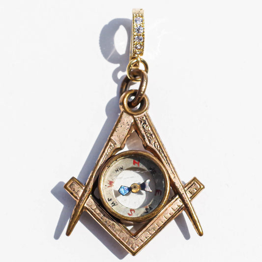 MASONIC CHARM / COMPASS / 14KGF