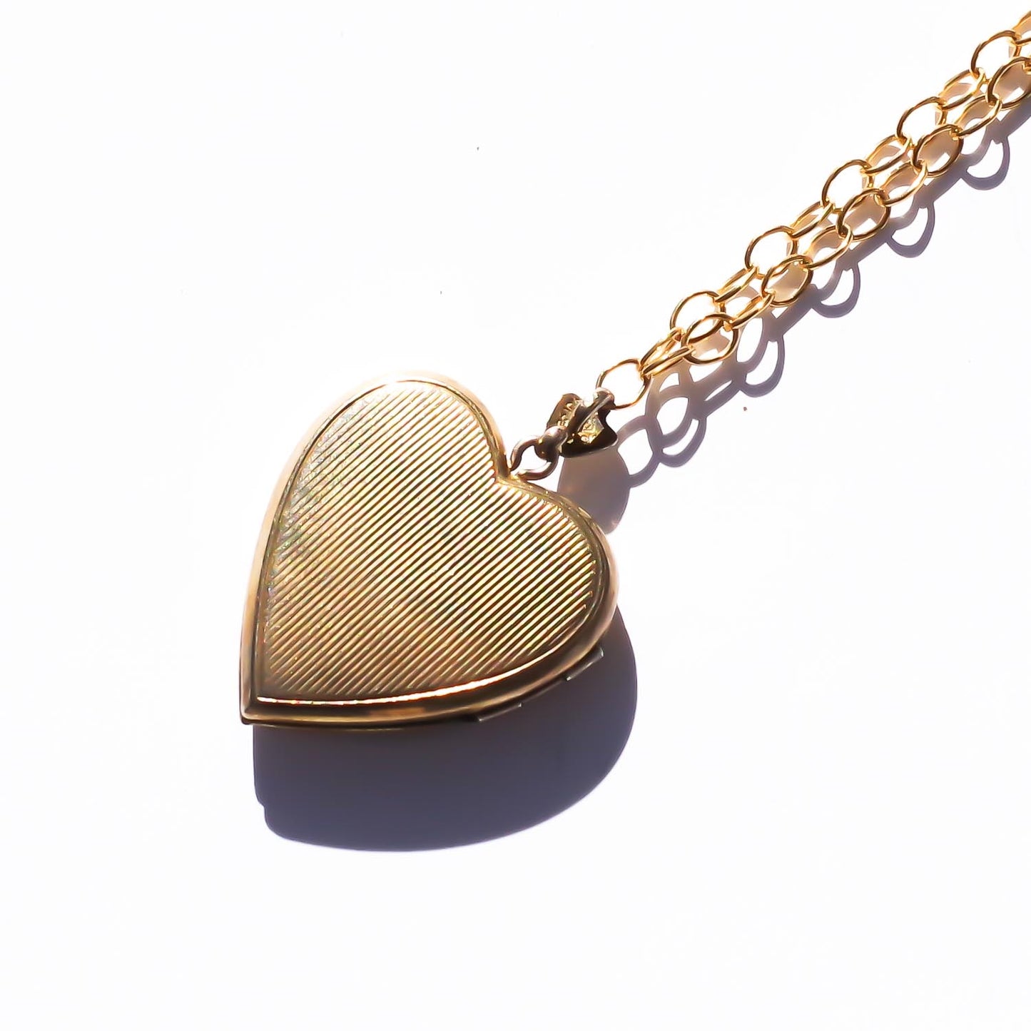 HEART LOCKET NECKLACE / DOUBLE HEART 2 / 14KGF