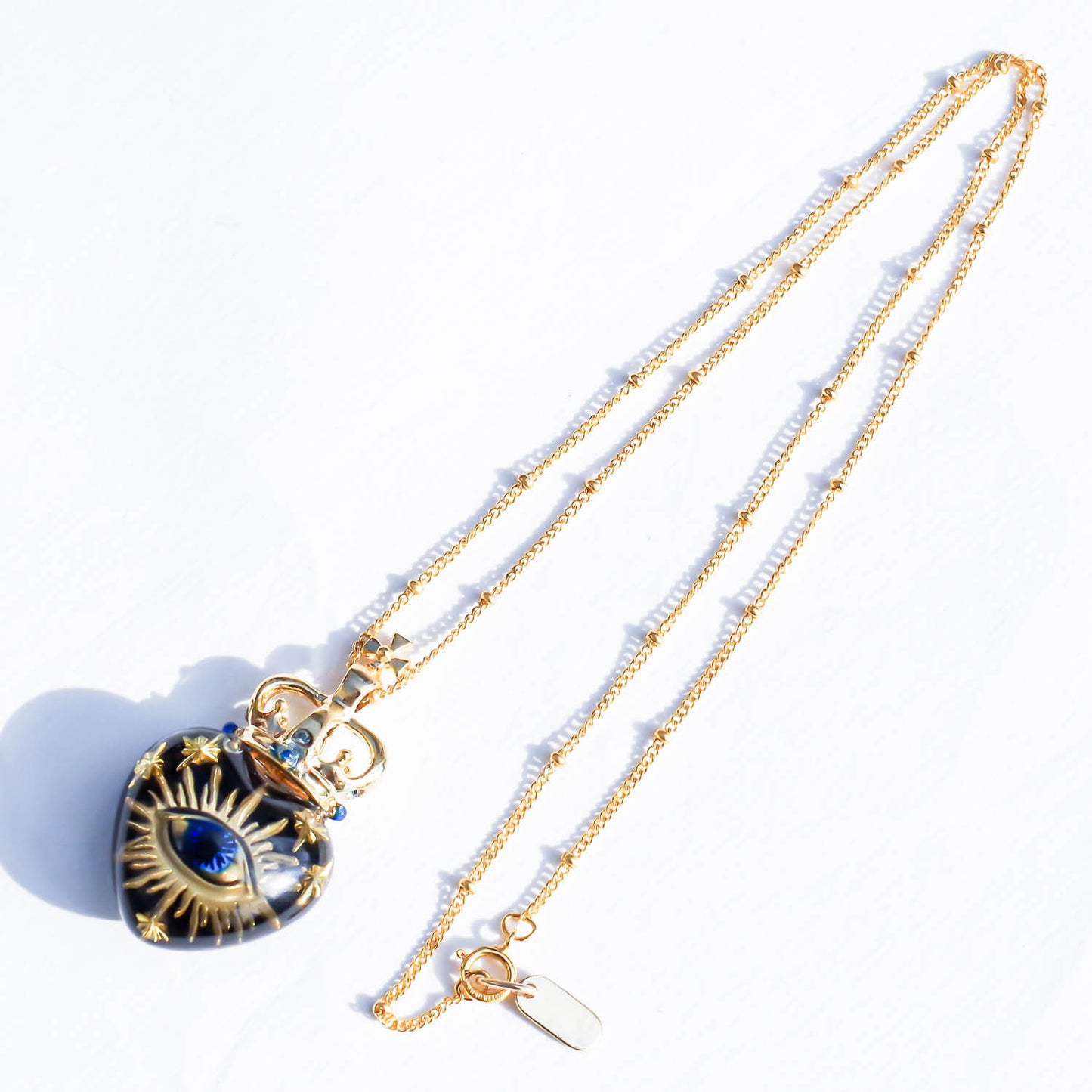 EYE SMALL HEART NECKLACE / BLACK