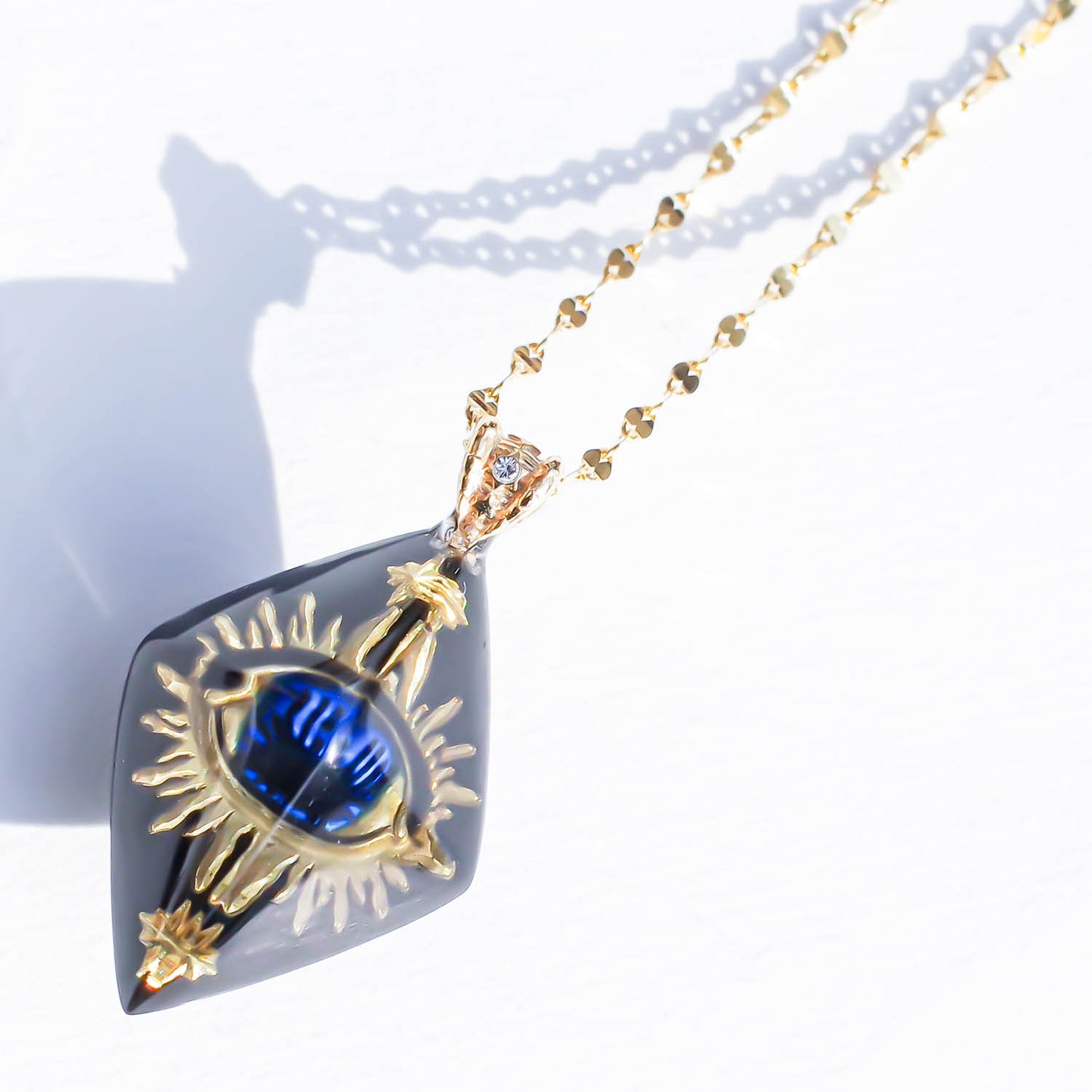 EYE NECKLACE / BLACK / DIAMOND