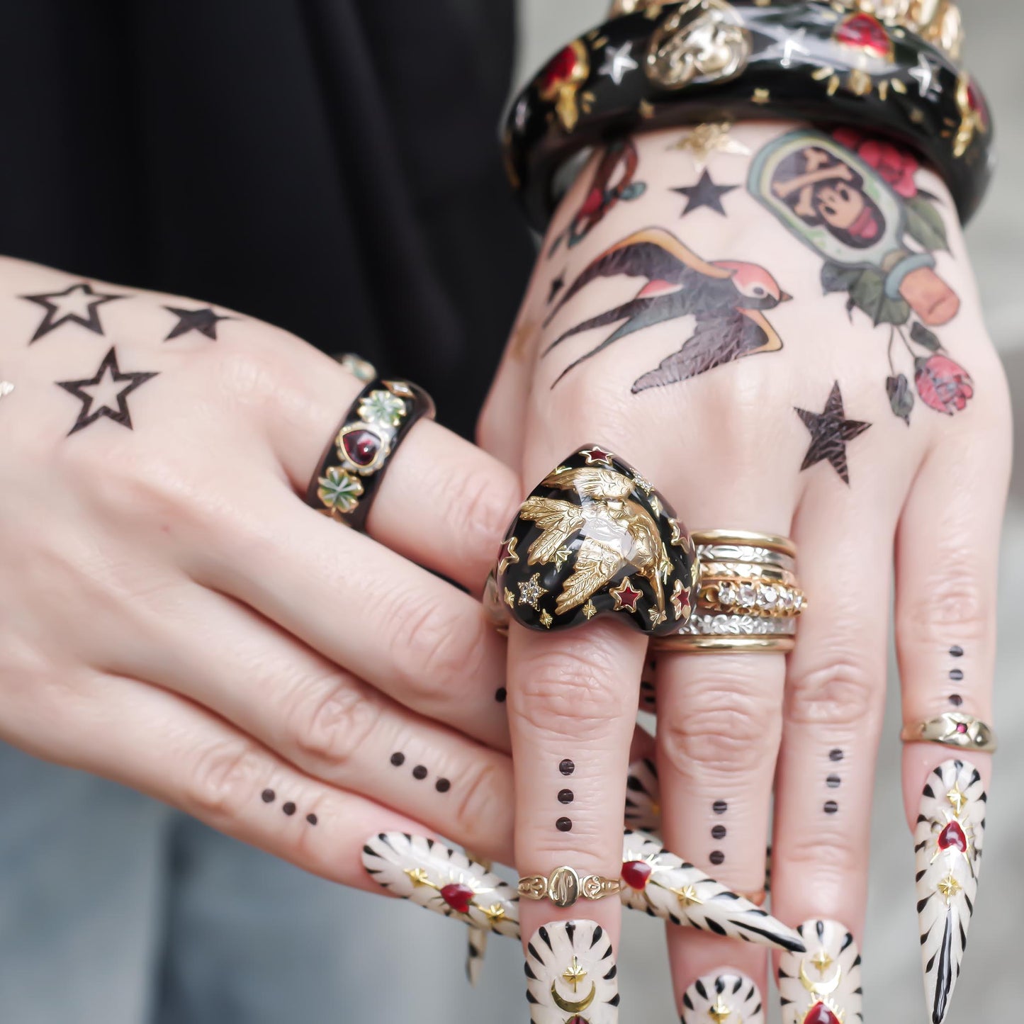 HUMMINGBIRD RING / BLACK / #13 