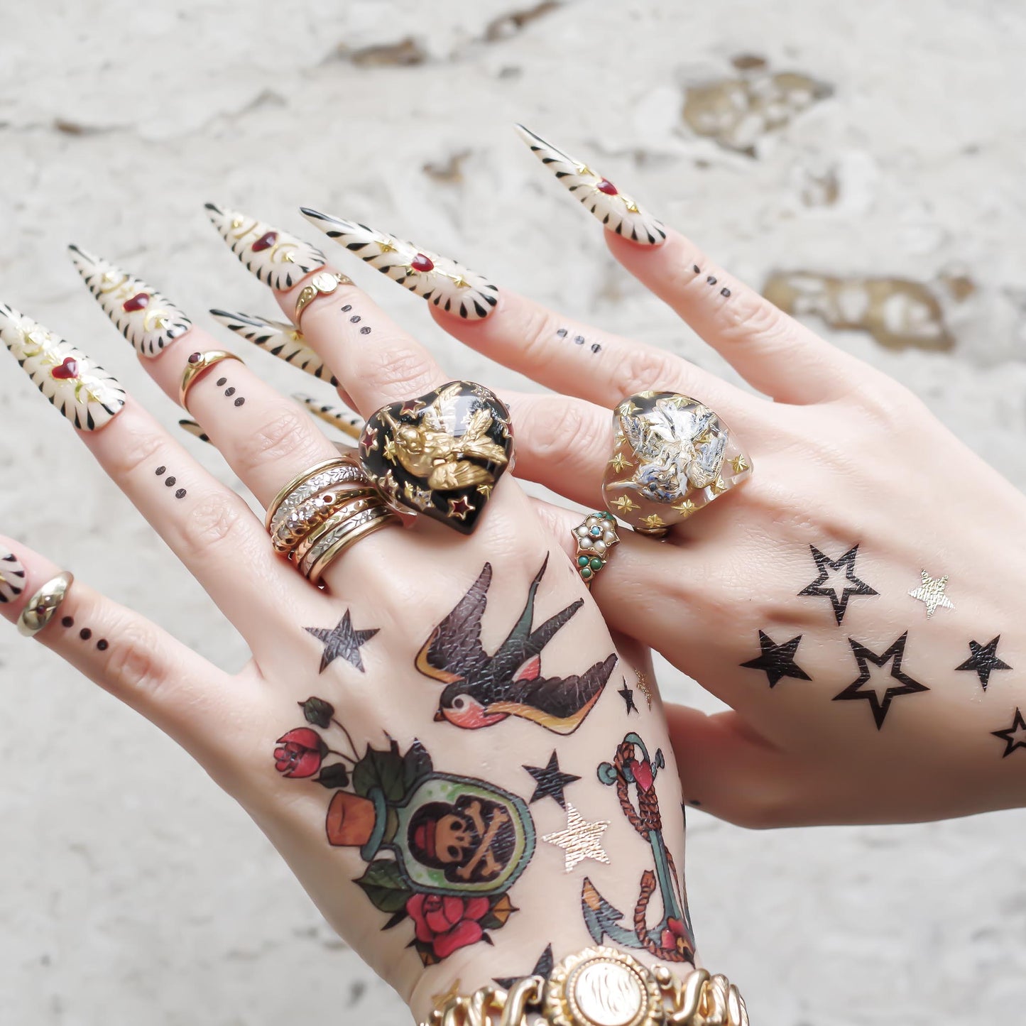 HUMMINGBIRD RING / BLACK / #13 
