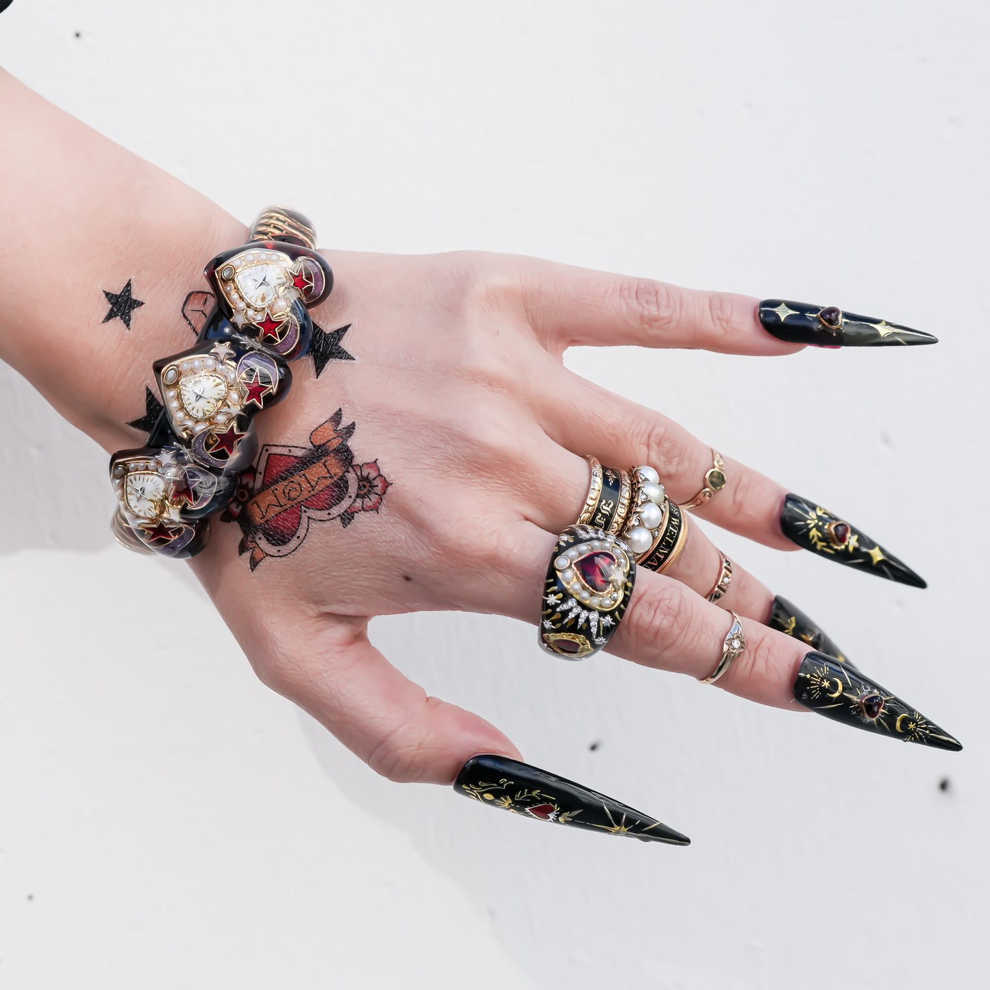 Tri-Heart Aurora Bracelet -Purple × Blue