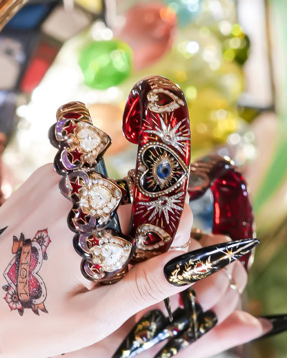 Mystic Eye Heart Bracelet - Red