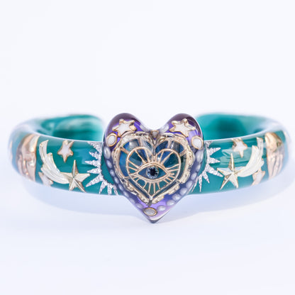Eternal Vision Heart Bracelet – Green