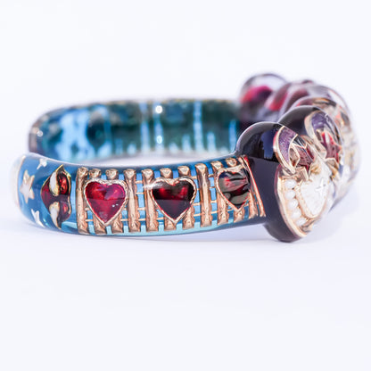 Tri-Heart Aurora Bracelet -Purple × Blue