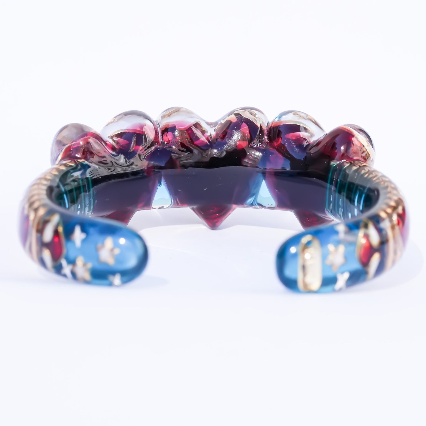 Tri-Heart Aurora Bracelet -Purple × Blue