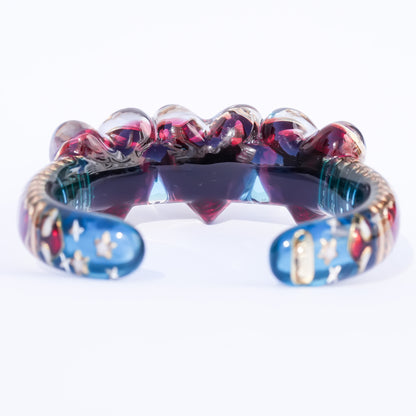 Tri-Heart Aurora Bracelet -Purple × Blue