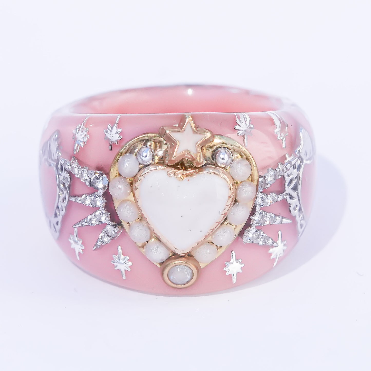 Starlit Heart Ring - Smoky Pink 2 / #13