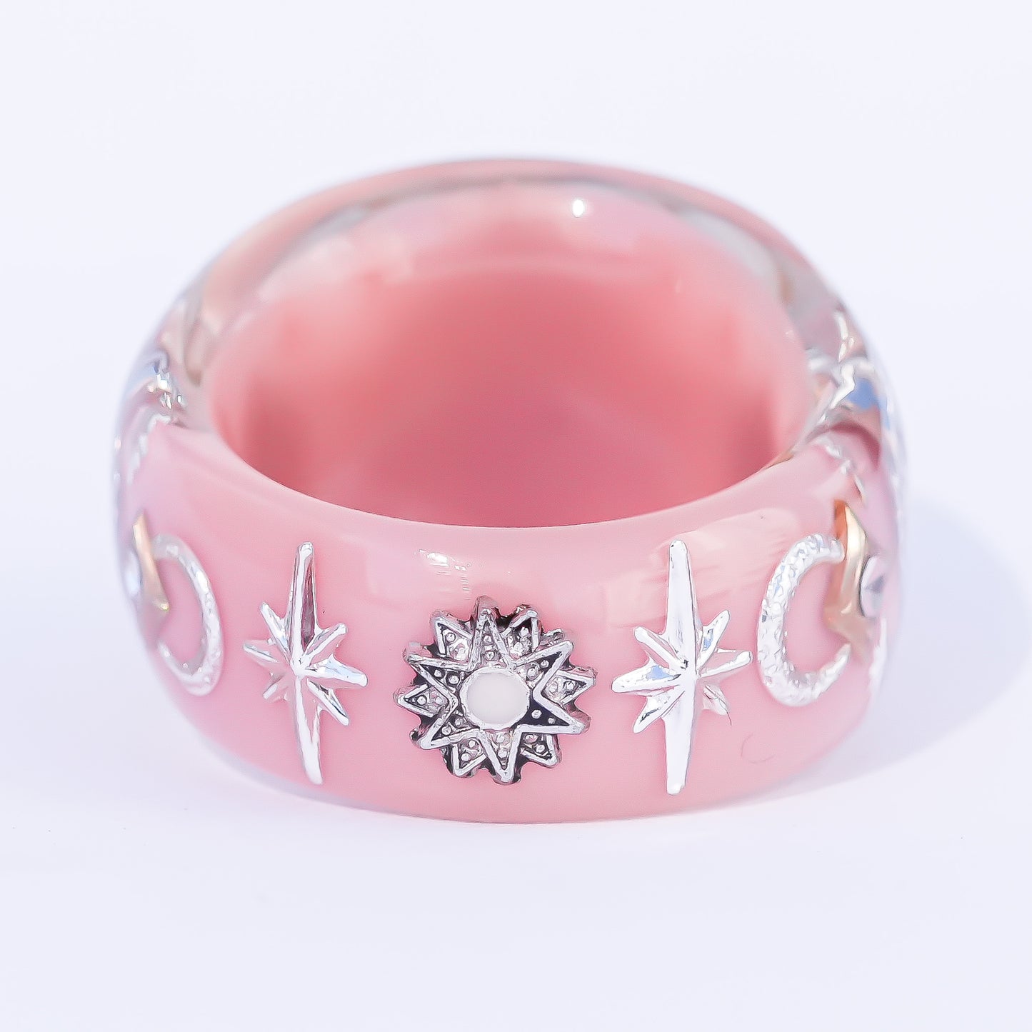 Starlit Heart Ring - Smoky Pink 2 / #13
