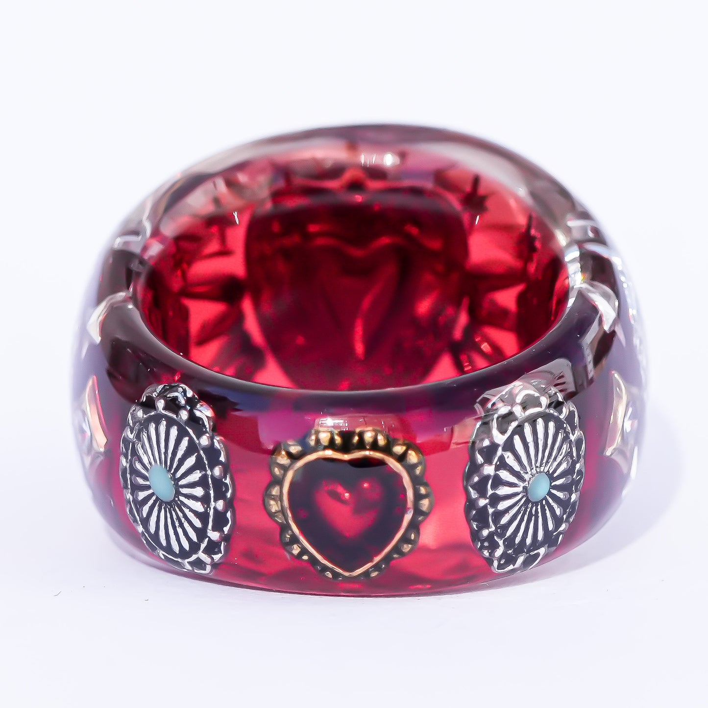 Starlit Heart Ring - Red  / #13