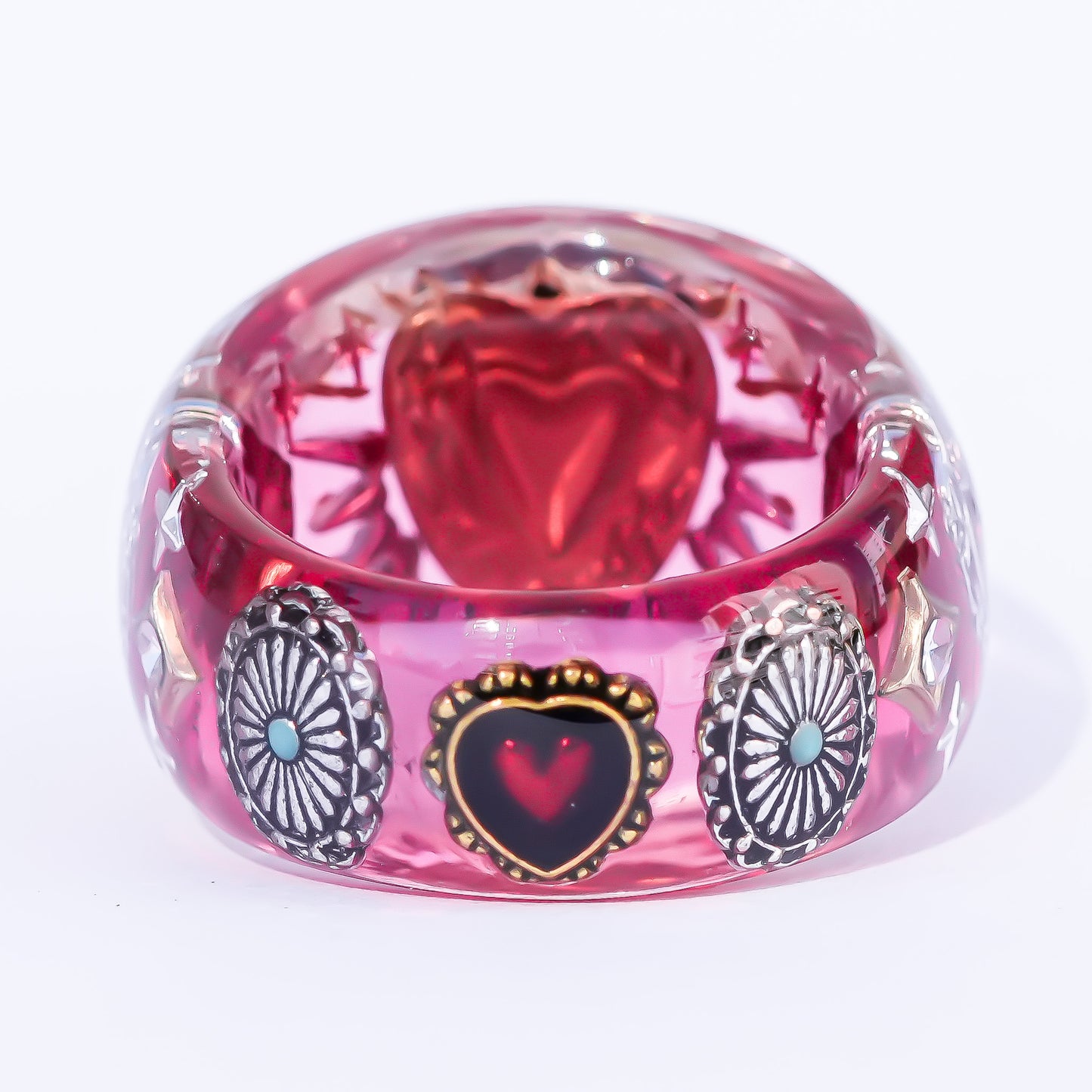 Starlit Heart Ring - Red 2 / #14