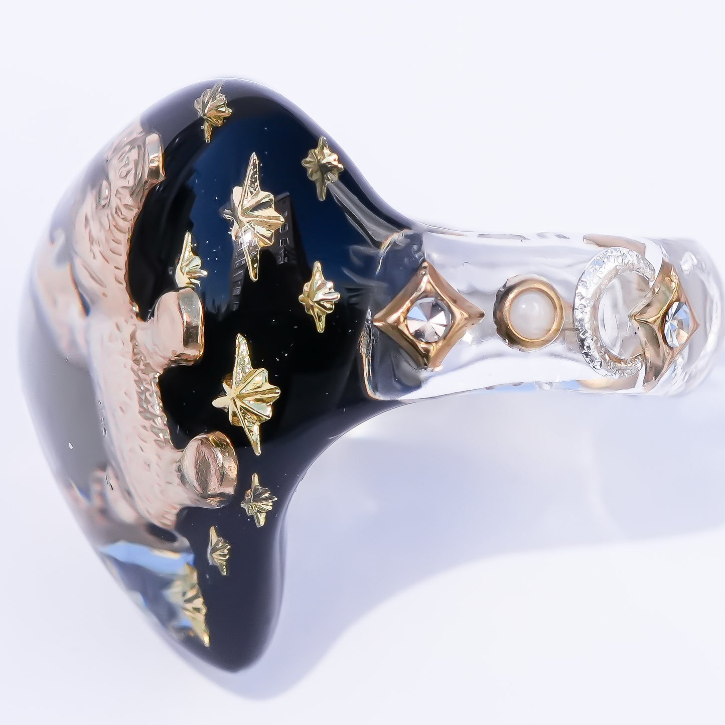 Bear Heart Ring - Black / #10 #13