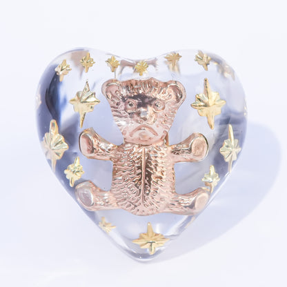 Bear Heart Ring - Clear / #10 #13