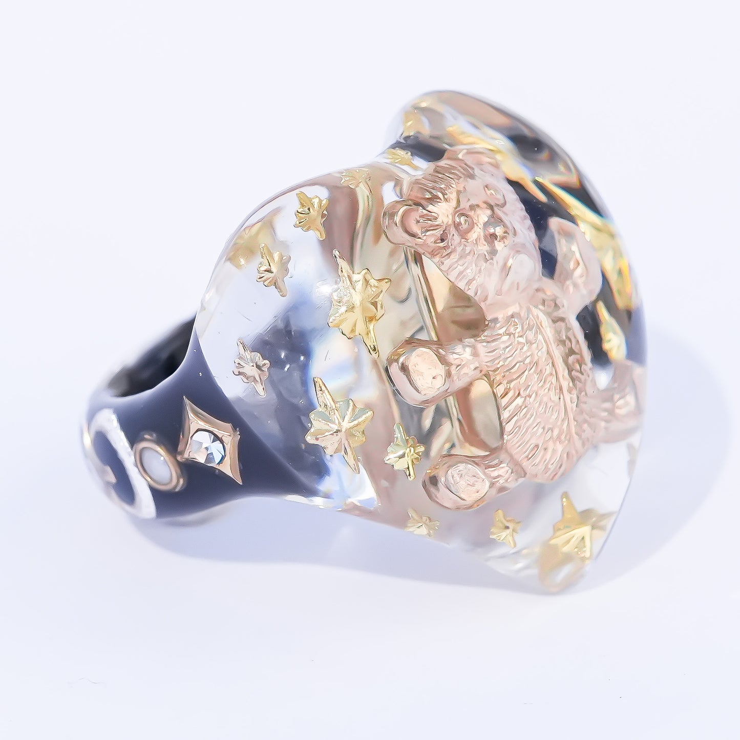 Bear Heart Ring - Clear / #10 #13