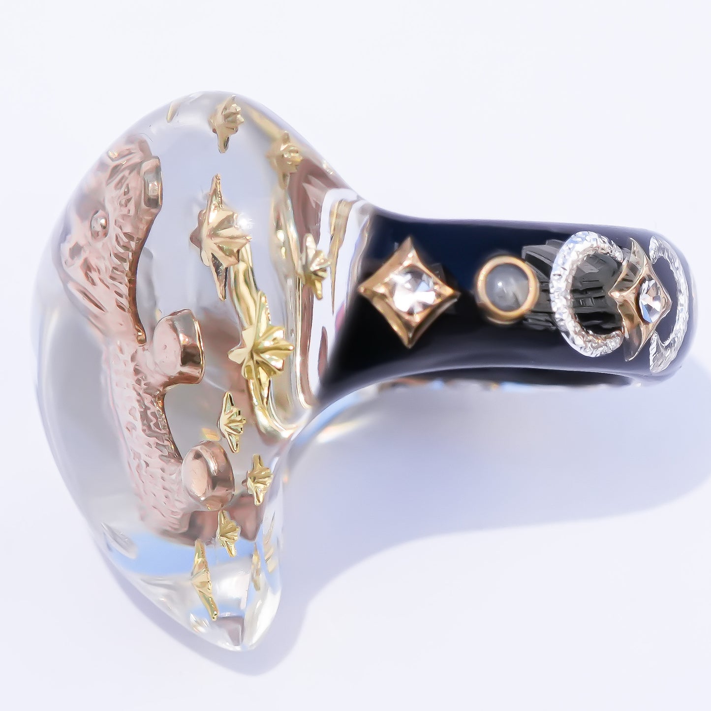 Bear Heart Ring - Clear / #10 #13