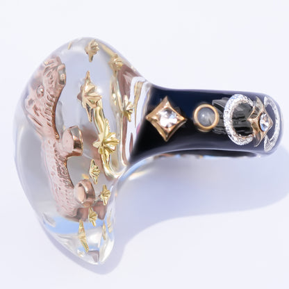 Bear Heart Ring - Clear / #10 #13