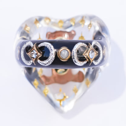 Bear Heart Ring - Clear / #10 #13