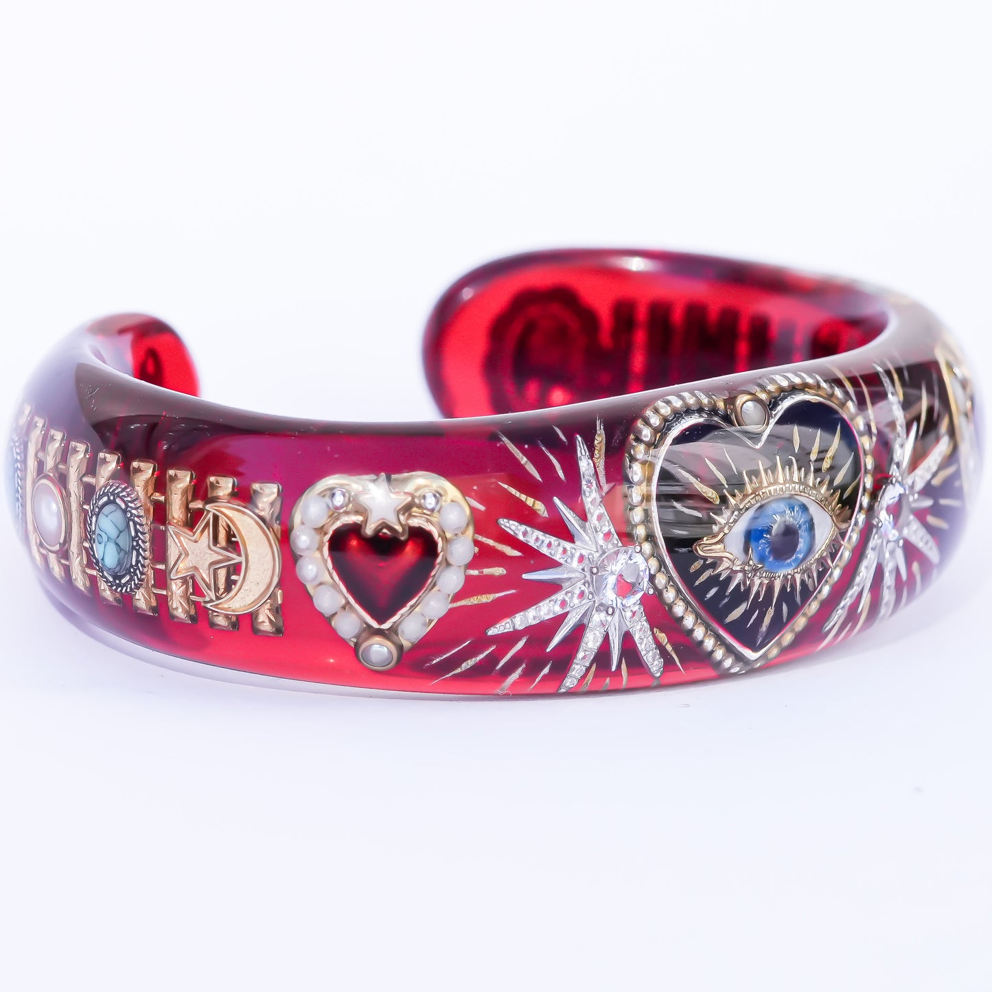 Mystic Eye Heart Bracelet - Red