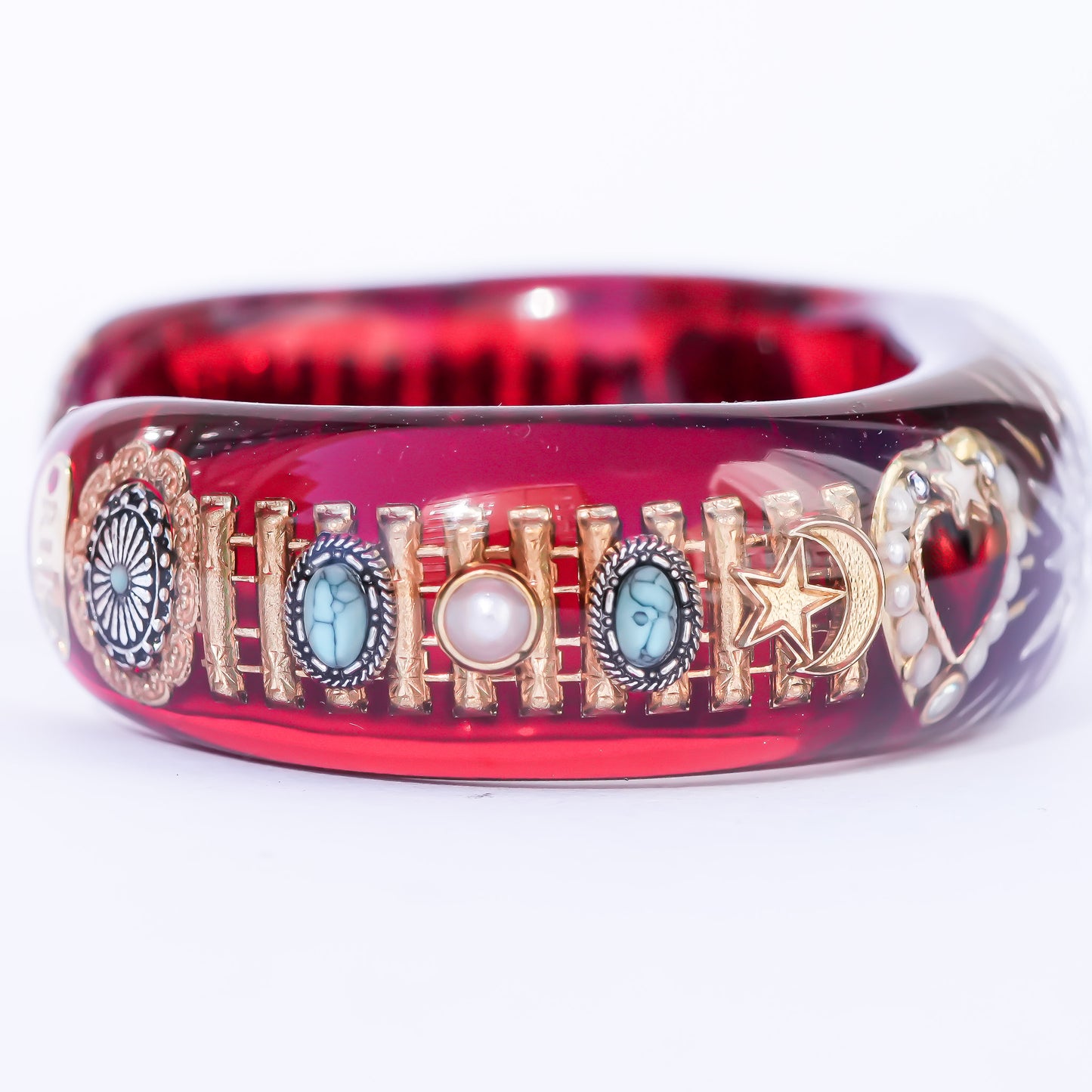 Mystic Eye Heart Bracelet - Red