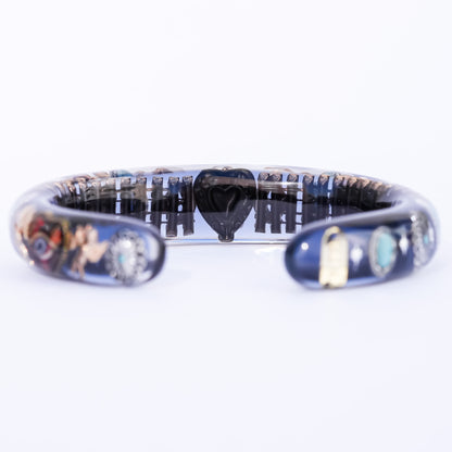 Turquoise Moonlight Heart Bracelet - Dark blue