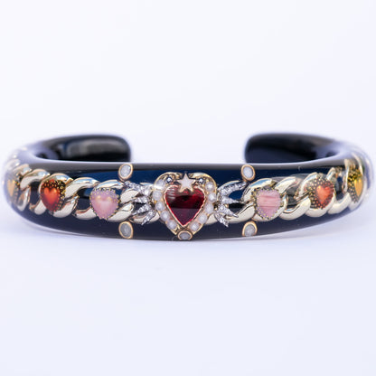 Celestial Lucky Heart Bracelet - Black