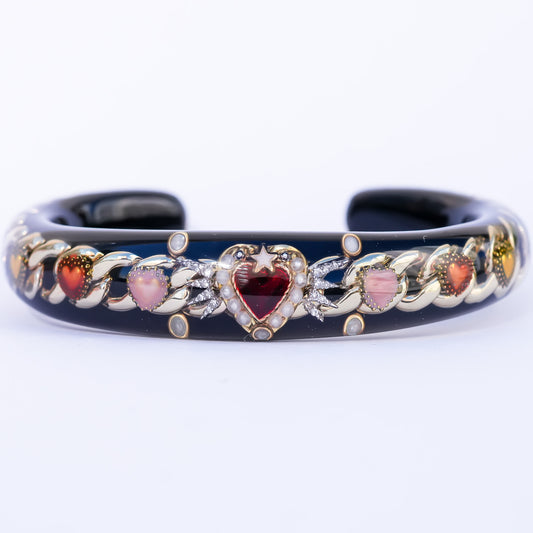 Celestial Lucky Heart Bracelet - Black