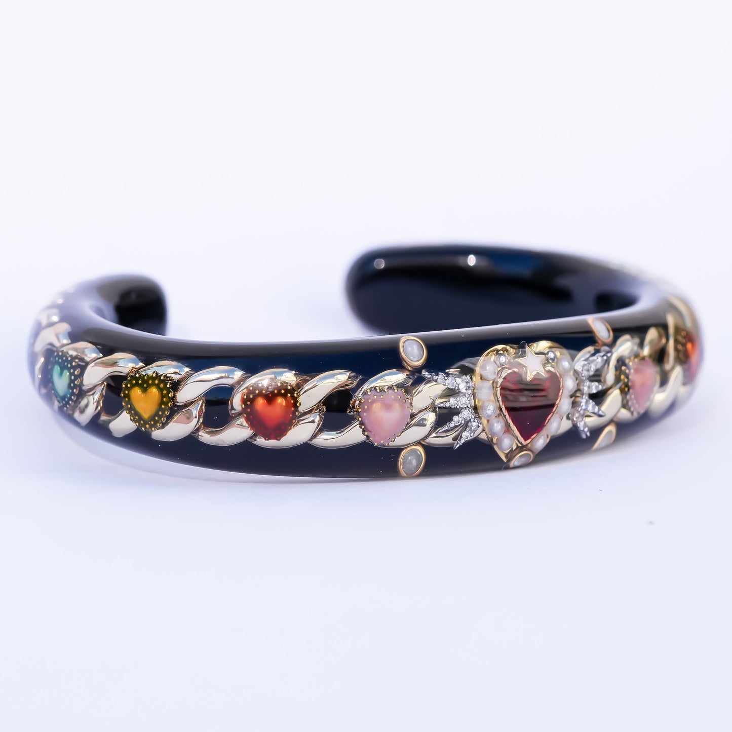 Celestial Lucky Heart Bracelet - Black