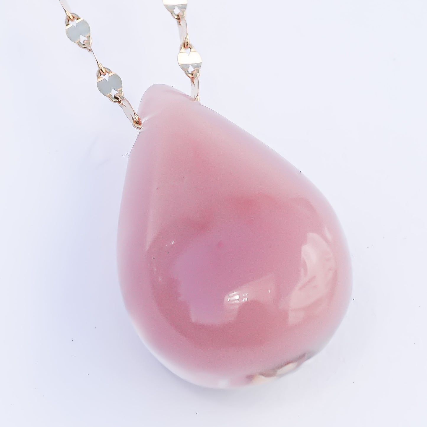 Crimson Drop Necklace - Smoky Pink