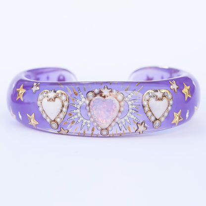 Stardust Heart Bracelet - Purple