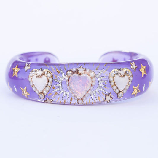 Stardust Heart Bracelet - Purple