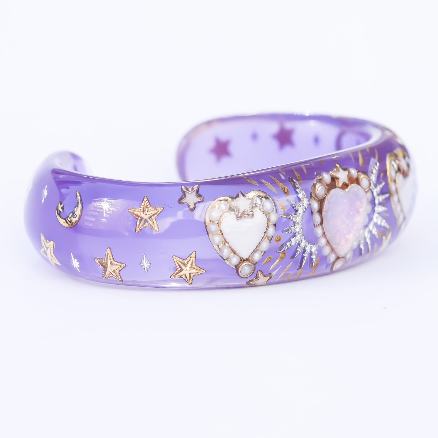 Stardust Heart Bracelet - Purple