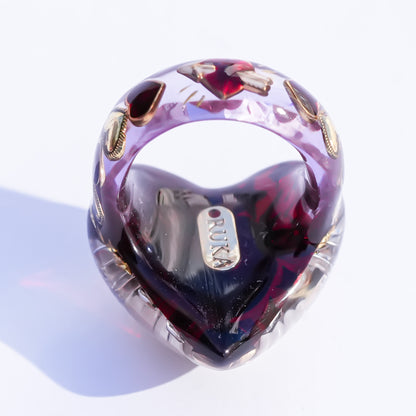 Celestial Winged Heart Ring – Red / #13