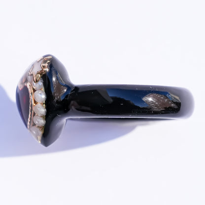 Starlit Heart Ring - Black / #11 #13