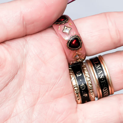 Cupid’s Secret Love Ring - Smoky Pink × Deep Red / #11