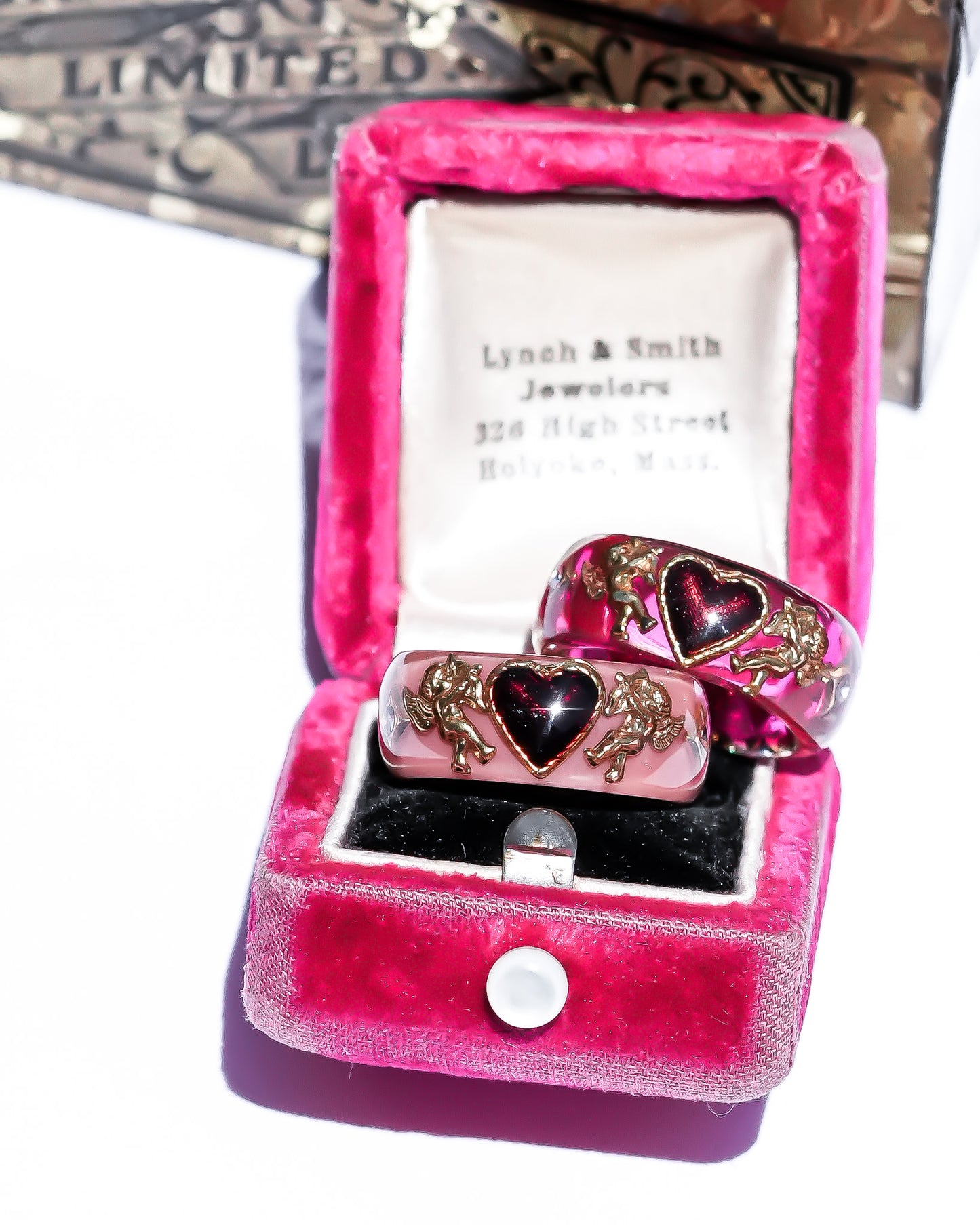 Cupid’s Crimson Heart Ring - Pink × Deep Red / #12 #15 #17