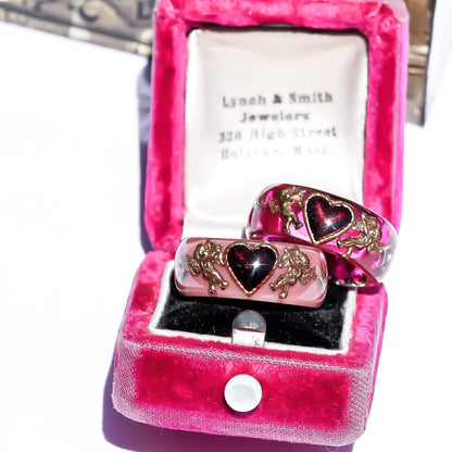 Cupid’s Secret Love Ring - Smoky Pink × Deep Red / #11