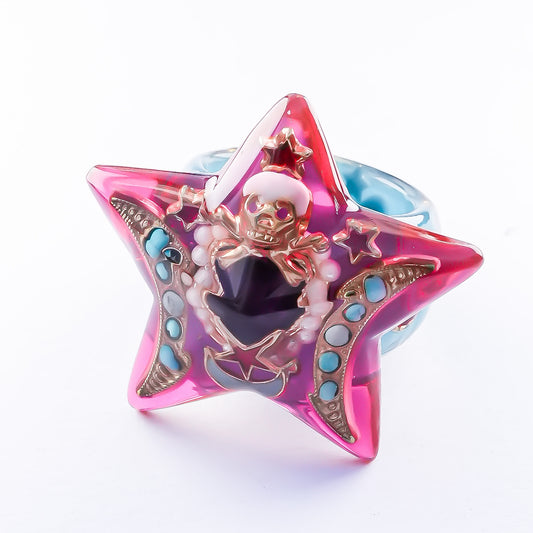 Stellar Memento Mori Ring – Pink×Blue / #11