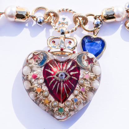 Celestial Lucky Heart Necklace - Clear