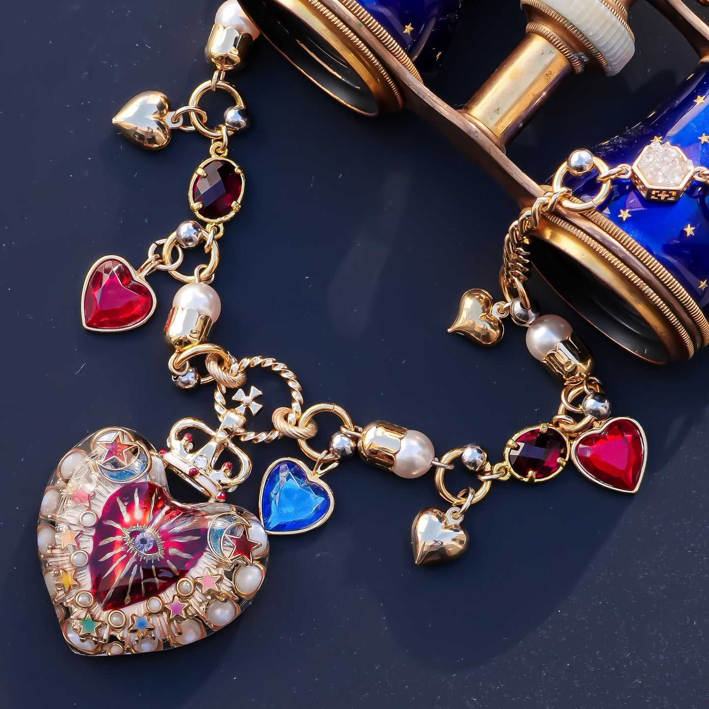 Celestial Lucky Heart Necklace - Clear