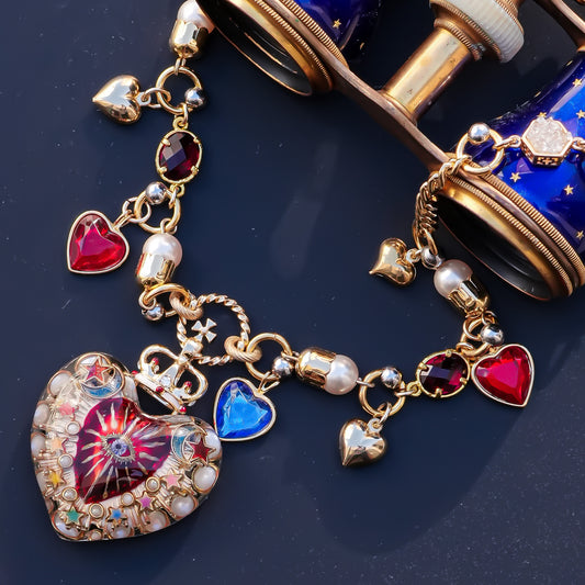 Celestial Lucky Heart Necklace - Clear