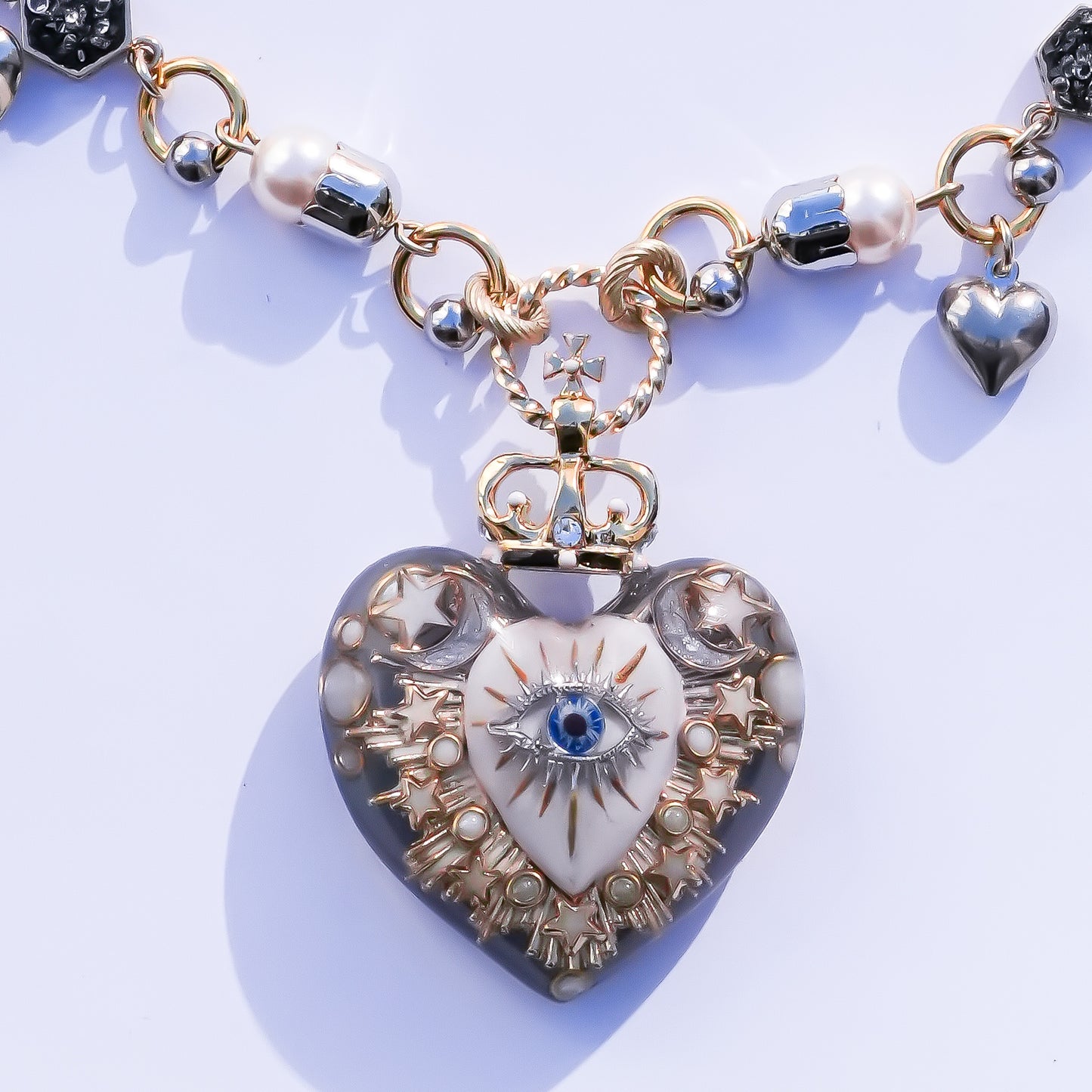 Celestial Lucky Heart Necklace - White