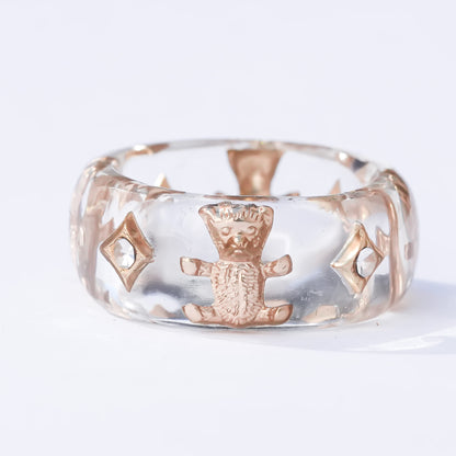 Bear Band Ring - Clear / #12