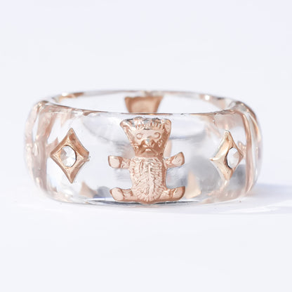 Bear Band Ring - Clear / #12