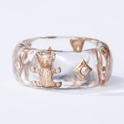 Bear Band Ring - Clear / #12