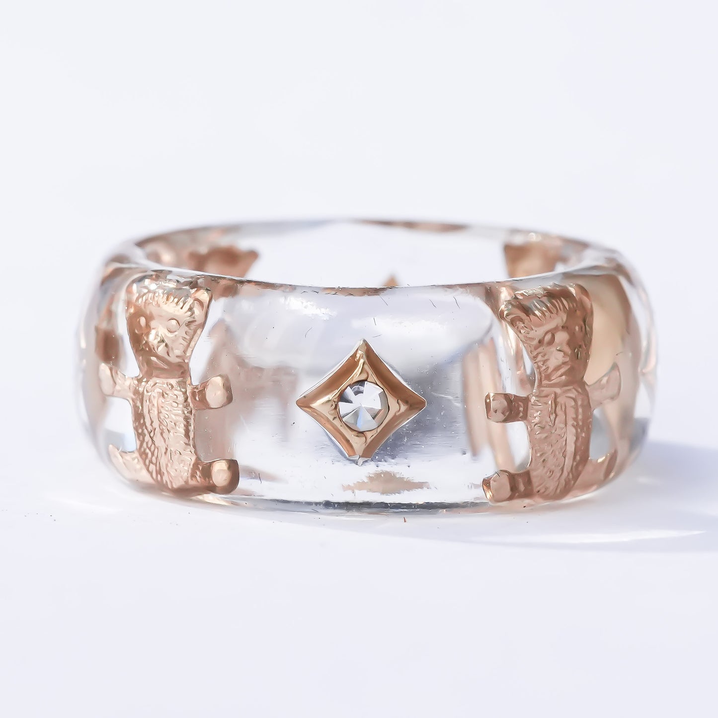Bear Band Ring - Clear / #12
