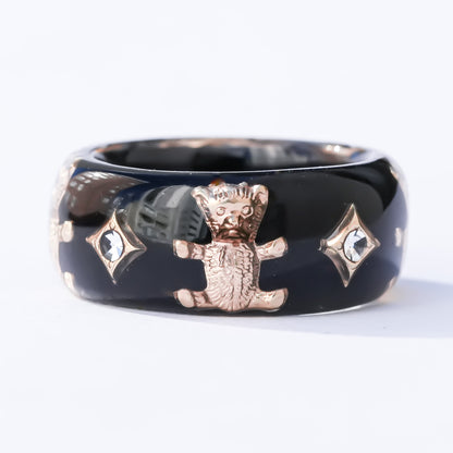 Bear Band Ring - Black / #11