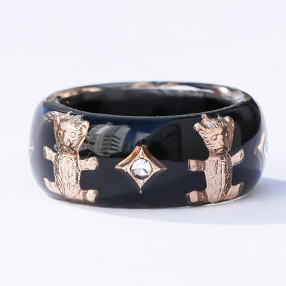 Bear Band Ring - Black / #11