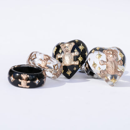 Bear Band Ring - Black / #11