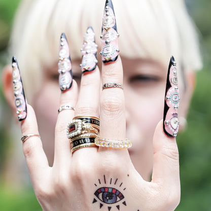 Crystal Spell Ring - Clear × Gold / #14 #15
